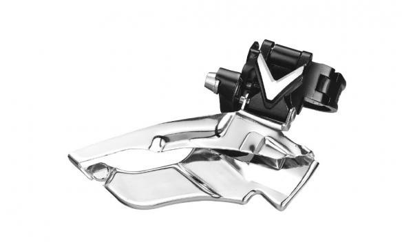Schimbator fata MicroShift MTB tragere dubla negru/argintiu