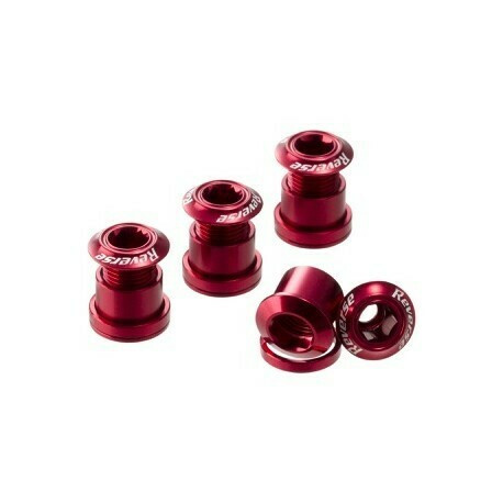 Set 4 suruburi angrenaj Reverse Chainring Bolt Rosii