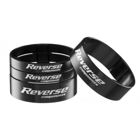 Set distantiere Reverse 1.1/8 aluminiu negre