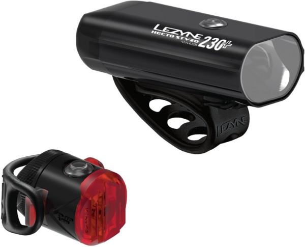 Set lumini față și spate Lezyne LED Pair Hecto 230+ / Femto USB-C StVZO, negru