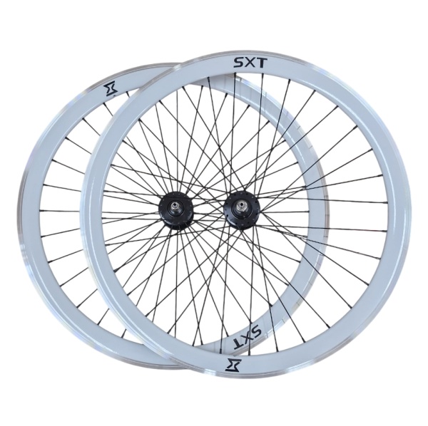 Set Roti Single Speed/Fixie SXT 700-32H 40 mm Alb