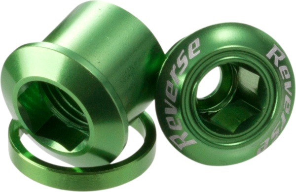 Șurub pentru foaie angrenaj Reverse Chainring Bolt, Verde
