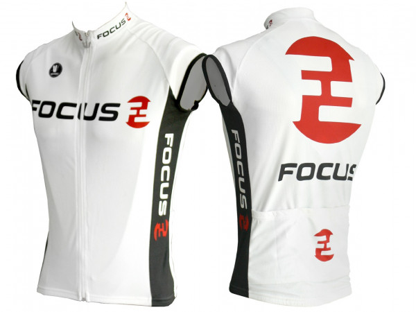 Tricou fara maneci Focus alb