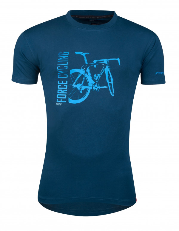 Tricou Force Flow maneci scurte albastru