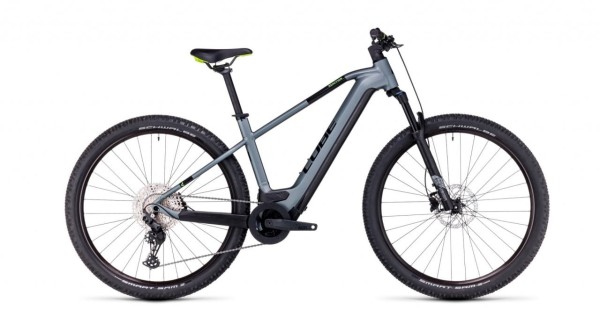 Bicicleta Electrica E-BIKE CUBE REACTION HYBRID PRO 750 Flashgrey Green 2023 - roti 27.5 Inch