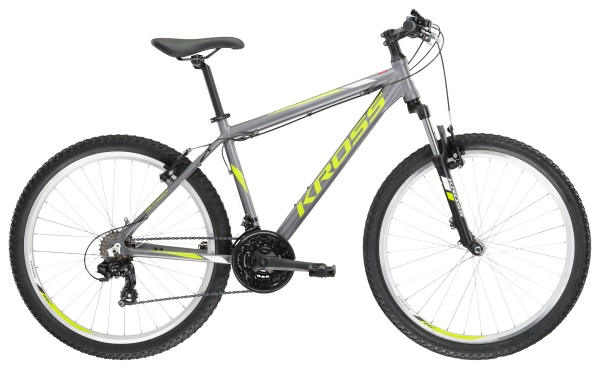Bicicleta Kross Hexagon ZZ M 26 graphite / lime green / white / mat