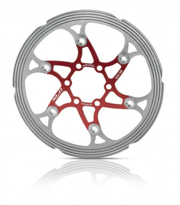Disc frana XLC BR-X59 160/1.8mm,red/silver,CNC frict.ring 123g