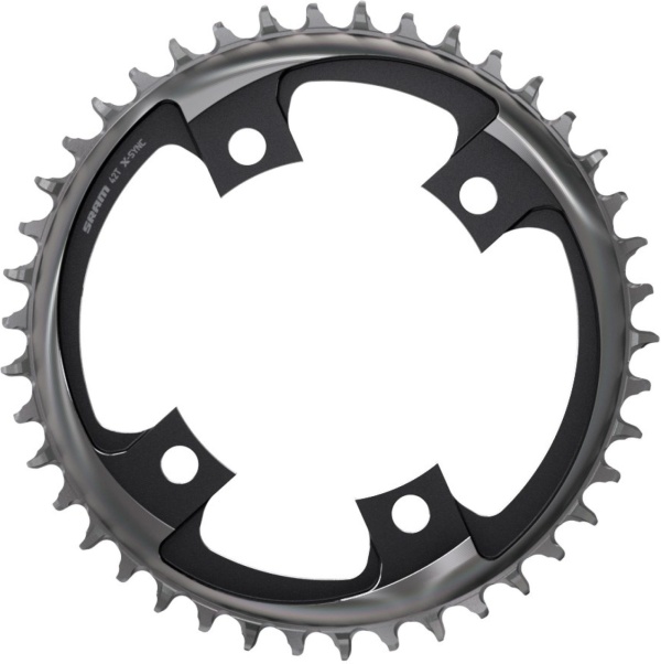Foaie angrenaj SRAM X-Sync Road, 42T, BCD 107 mm, aluminiu, pentru 12 viteze, gri