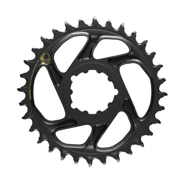 Foaie angrenaj Sram X-Sync2 SL Eagle 34T, gold, aluminiu, offset 6mm, montare directa, 11/12V