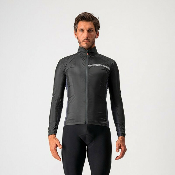 Jacheta de vant Castelli Squadra Stretch, Negru/Antracit