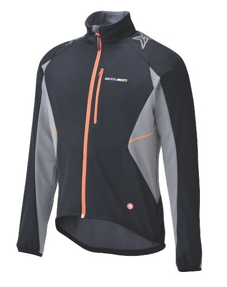 Jacheta wind stopper Shimano MTB soft shell black / orange
