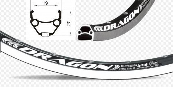 Janta Remerx Dragon 650B (27.5)x19 dubla simplu capsata 32H neagra