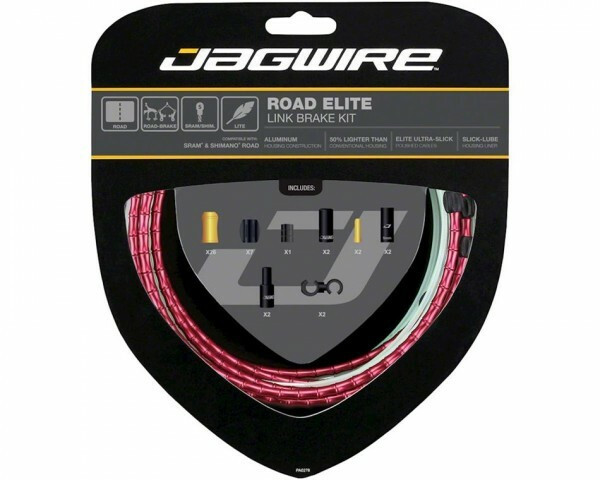 Kit bowden frana Jagwire Road Elite Link (RCK703) STS-EL Elite Polished rosu