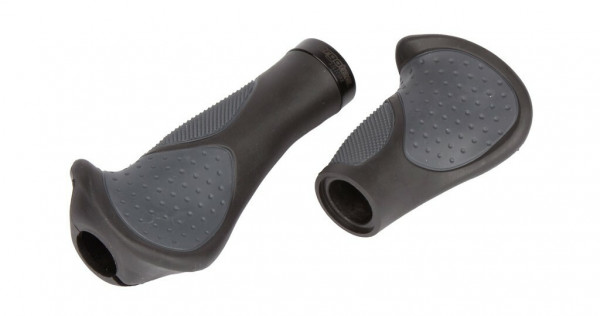 Mansoane MTB/ATB Ergotec Frisco 2 silicone, 140/95mm pe pereche black/grey