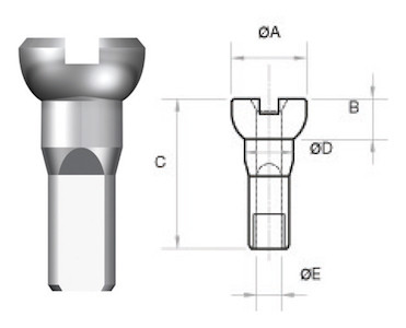 Nipluri Sapim Polyax Alu 14G 14 mm silver