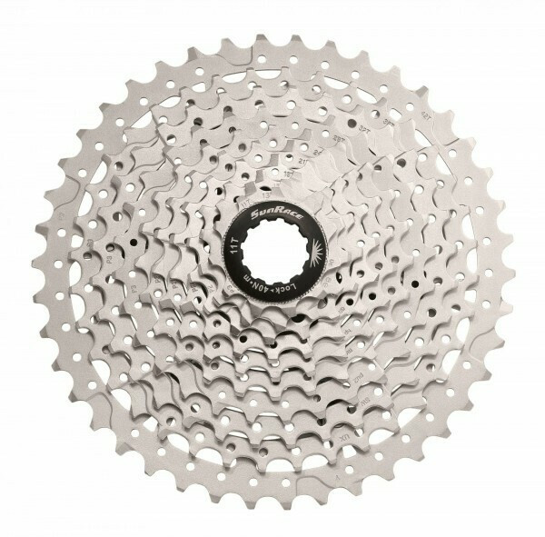 Pinioane Sunrace CSMS3 TAZ, pe caseta, 11-46T, 10 vit, argintii/negru, AM