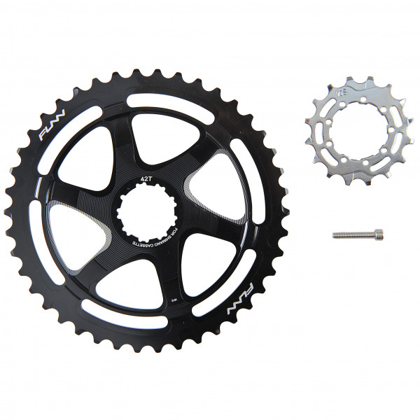 Pinion Funn "kit extensie" 42T/16T 10v compatibil Shimano negru