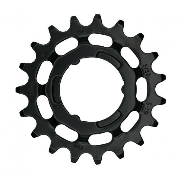 Placa pedalier pentru eBike KMC pentru Shimano 1/2\ X 3/32\ , 19 T, negru