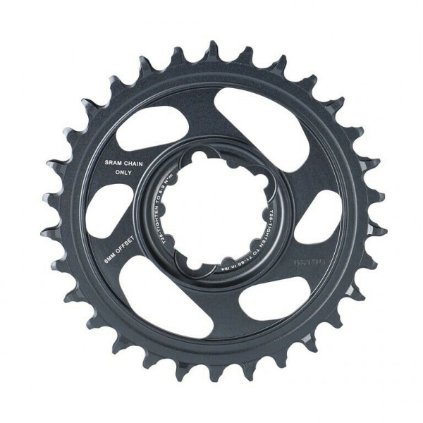 Placa pedalier Sram X-Sync2 SL Eagle 30T, gri, aluminiu, offset 6mm, DM, 12V