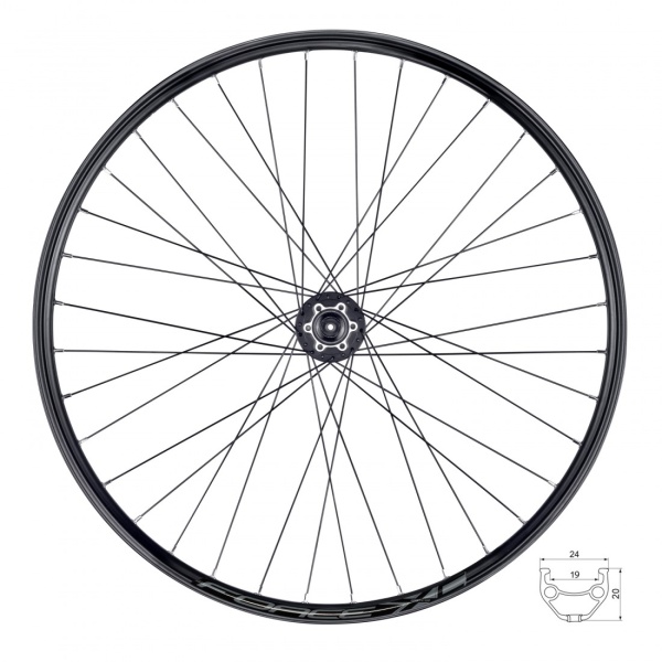 Roata spate 27.5 Force Basic XC Disc 584x19 36h neagra