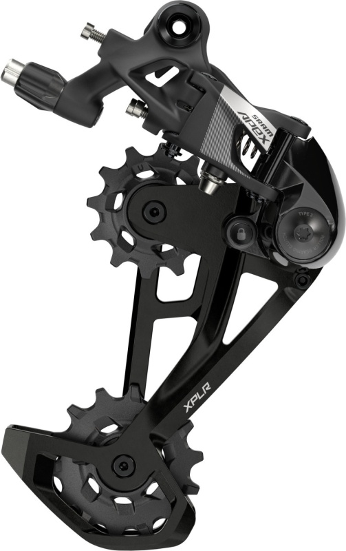 Schimbător spate SRAM Apex XPLR, 12 viteze, 1x, pinion maxim 44T, cage lung, negru