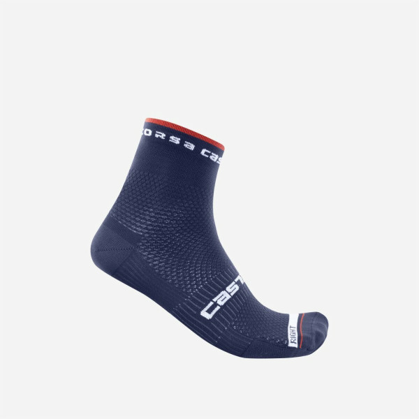Sosete Castelli Rosso Corsa PRO 9 Bleumarin