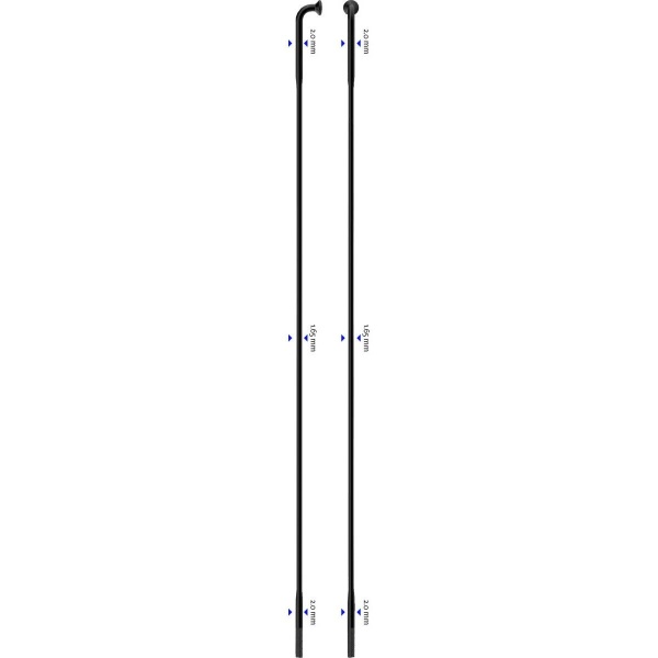 Spita Sapim D-Light, 2.0-1.65-2.0x296mm, Neagra