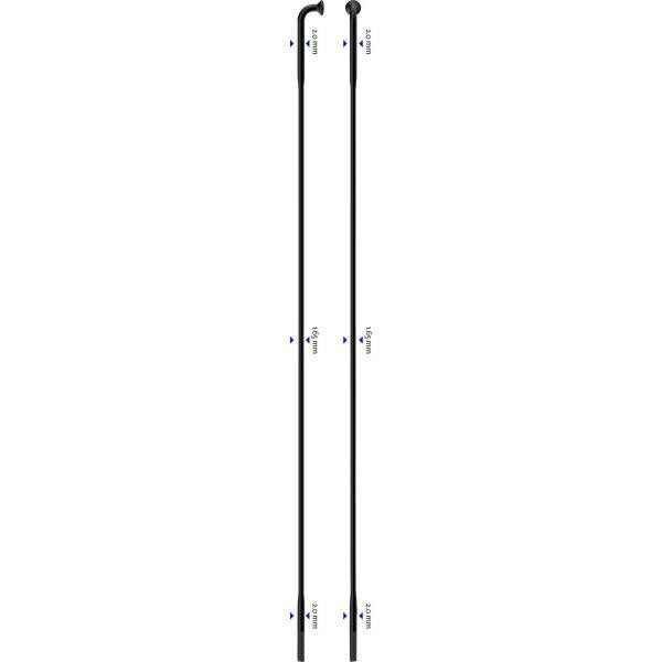 Spita Sapim D-Light neagra 2.0-1.65-2.0x274 mm