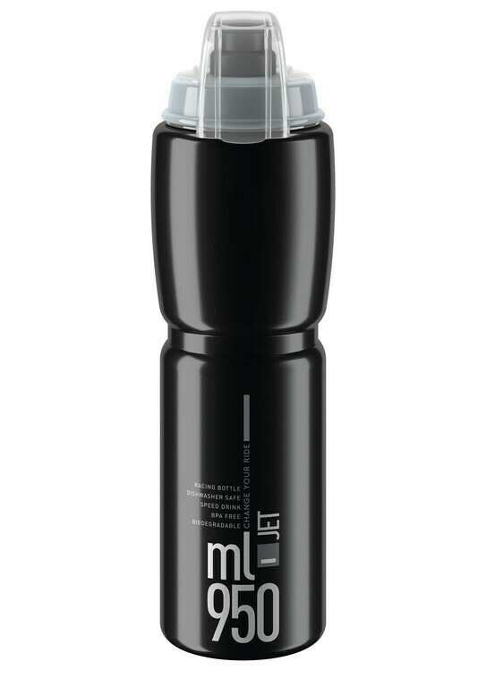 Bidon Elite Jet Plus 950ML, negru/gri