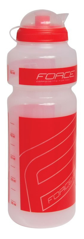 Bidon Force "F" 0.75l transparent/rosu