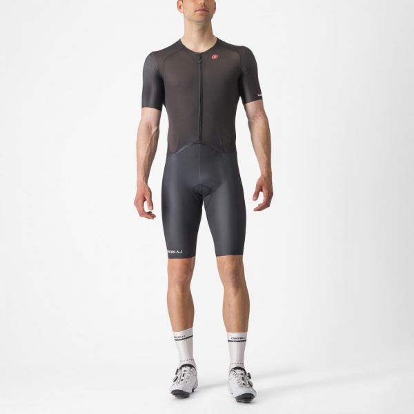 Combinezon cu maneca scurta Castelli Sanremo BTW Speed, Negru