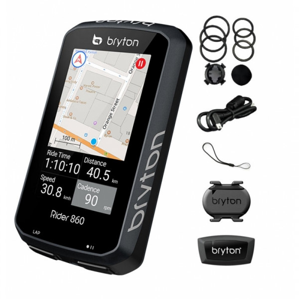 Computer Bryton Rider 860T Set +HRM, SPD, CAD, Sport Mount