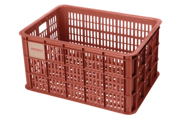 Cos bicicleta Basil Crate L, 49.8x39x26.5cm, terra red, 40l, plastic