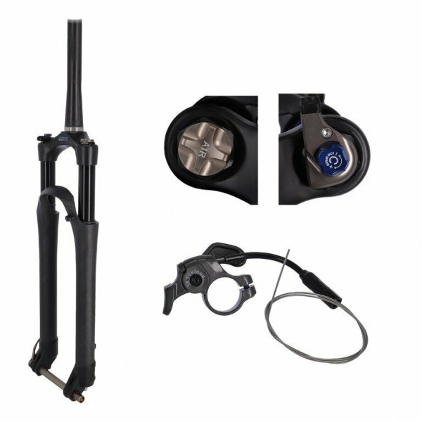 Furca telescopica SR-susp.fork Axonwerx PCS RL RC 15QL Ti 29' CARB.MG 1 1/8' SL 255 A-HEAD, 100mm
