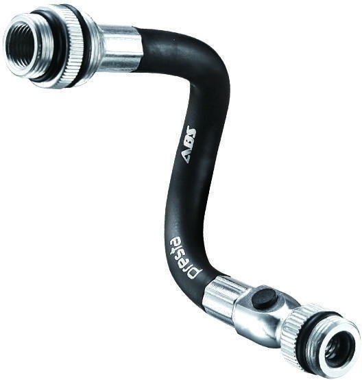 Furtun de rezervă pentru pompă manuală ABS Flex Hose Presta/Schrader Lezyne, negru-argintiu