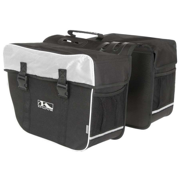 Geanta portbagaj M-Wave 2 piese ”Amsterdam double” negru/alb