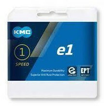 Lant KMC E 1 single speed e-bike 1/2 x 1/8 112L silver