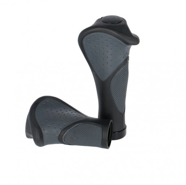 Mansoane MTB/ATB Ergotec Frisco 2 Craton/aluminiu, 140/95mm pereche negru/gri