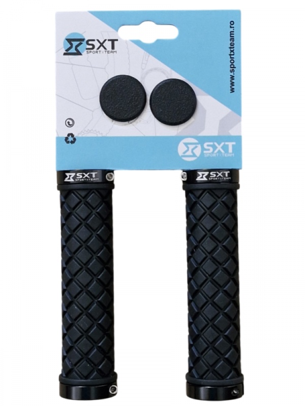 Mansoane MTB SXT ZN-045 - 130 mm Lock-On Dublu Negru