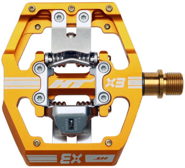 Pedale HT Components HT-X3, Clipless, Enduro, Downhill, E-MTB, Portocaliu