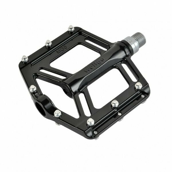 Pedale Wellgo MG6-AL, alu, platforma, rulmenti, cuie schimbabile (R-pin) negru anodizat, 360gr, AM
