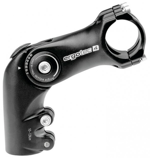 Pipa ghidon A-Head stem Ergotec Octopus 50 alu, black, 1 1/8", 25,4mm,110mm