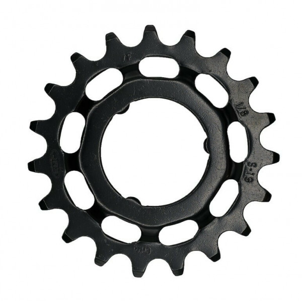 Placa pedalier pentru eBike KMC pentru Shimano 1/2\ X 1/8\ , 19 T, negru
