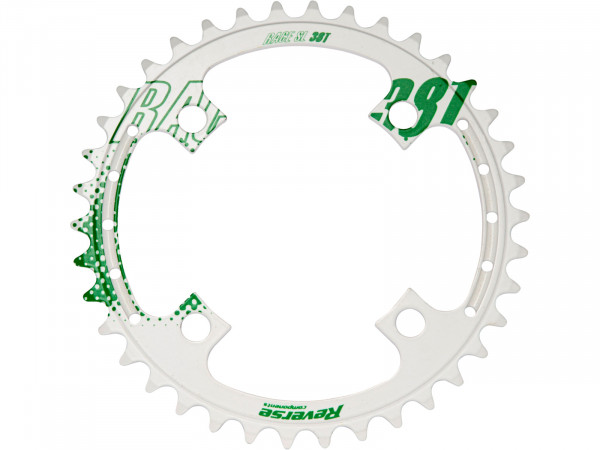 Placa pedalier REVERSE CHAINRING RACE SL Style 104mm 38T alb-verde