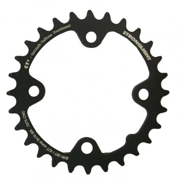 Placa pedalier Stronglight MTB f.Sram 2x10 INSIDE 27T, aluminiu, negru