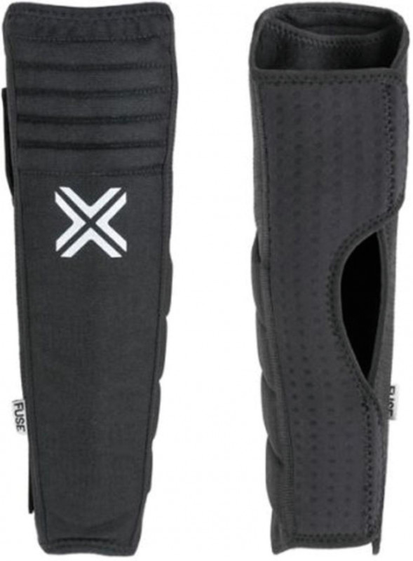 Protectie tibie Fuse Alpha extended, negru-alb