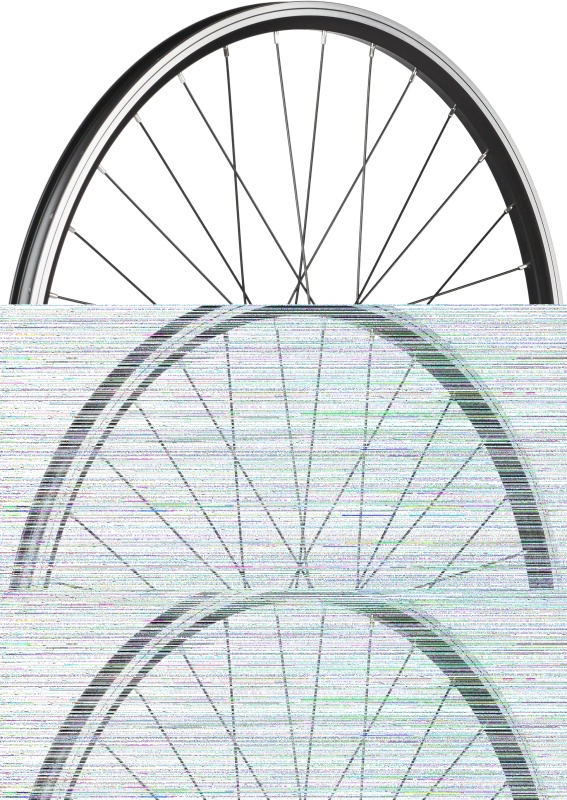Roata fata 26″ V-brake for MTB bikes on a conical rim with a black quick-release