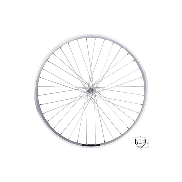 Roata fata Force Prime 26 559x21 36H argintie