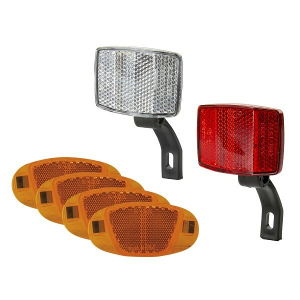 Set reflectorizante pentru bicicleta "spite (4buc) + fata si spate "
