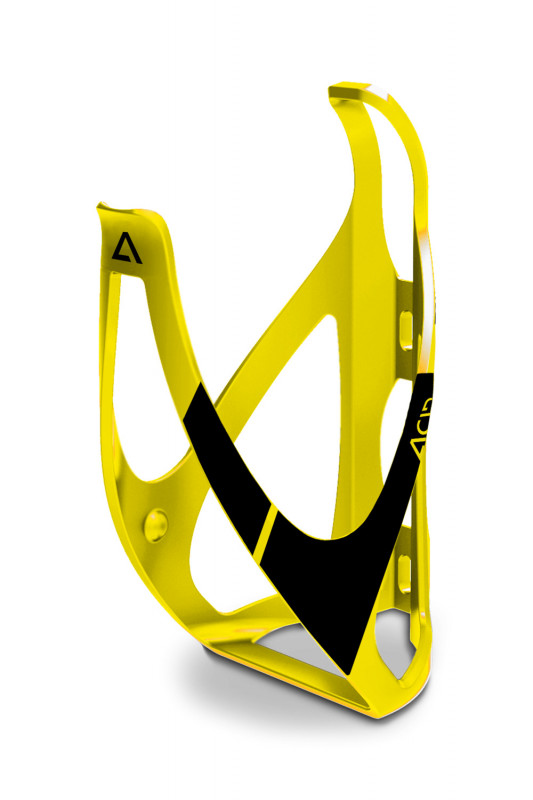 Suport bidon Acid Bottle Cage HPP galben/negru mat